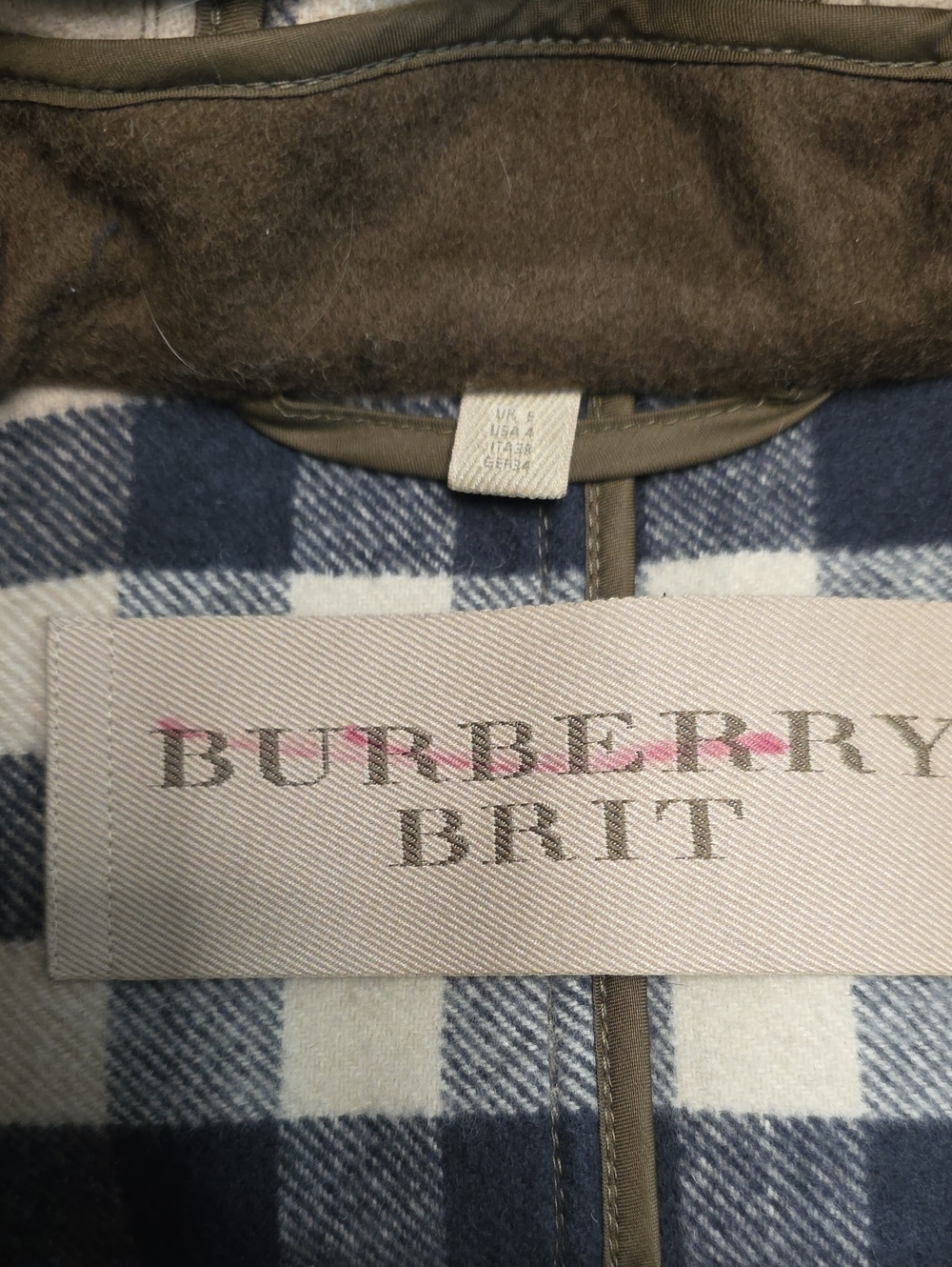 Burberry Brown Hooded Pea Coat - Picture 4 of 14